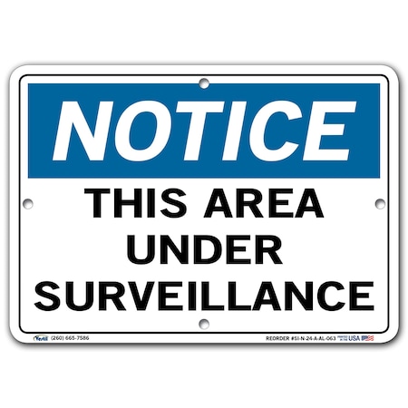 Vestil Aluminum Sign, 7-1/2" Height, 10-1/2" Width, Aluminum, Rectangle, English SI-N-24-A-AL-063